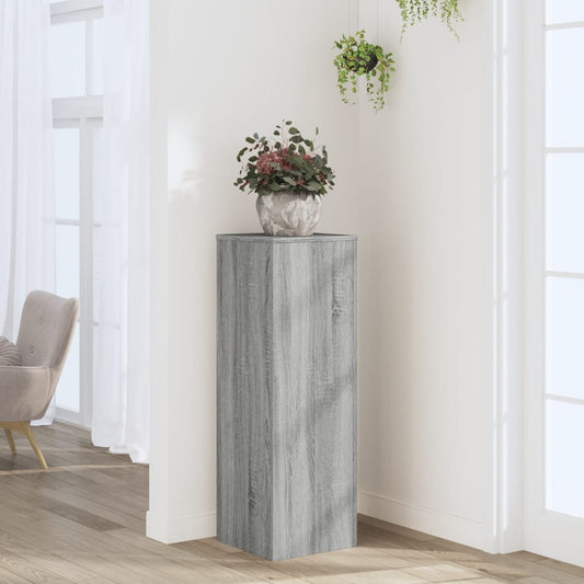 Supporto per Piante Grigio Sonoma 33x33x100 cm in Truciolato - homemem39
