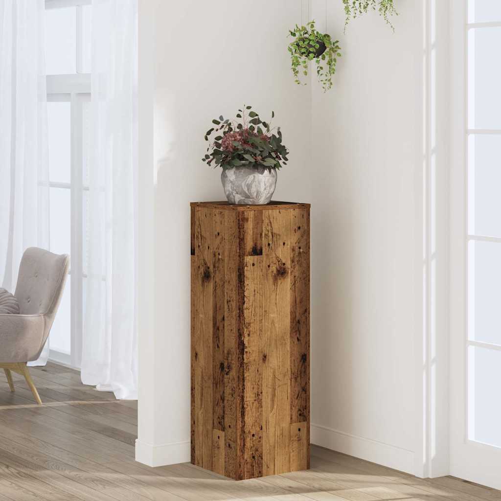 Supporto per Piante Legno Vecchio 33x33x100 cm in Truciolato | homemem39