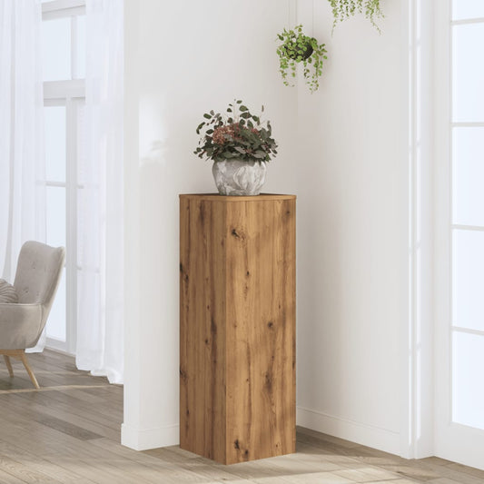 Supporto per Piante Rovere Artigianale 33x33x100 cm Truciolato - homemem39