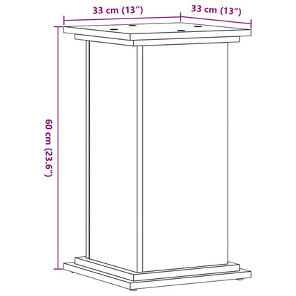Supporto per Piante Nero 33x33x60 cm in Truciolato - homemem39