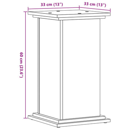 Supporto per Piante Rovere Sonoma 33x33x60 cm Legno Multistrato - homemem39