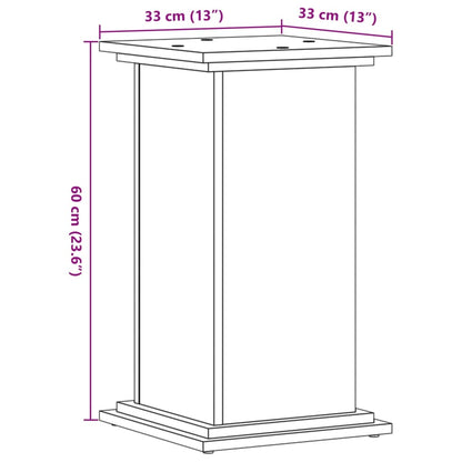 Supporto per Piante Rovere Marrone 33x33x60cm Legno Multistrato - homemem39