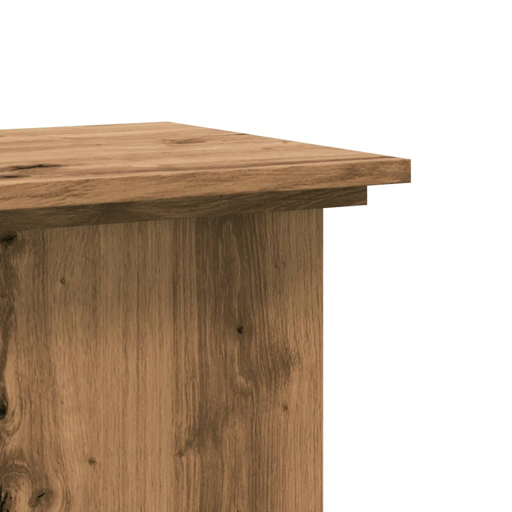 Supporto per Piante Rovere Artigianale 33x33x60 cm Truciolato - homemem39