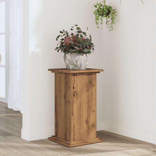 Supporto per Piante Rovere Artigianale 33x33x60 cm Truciolato - homemem39