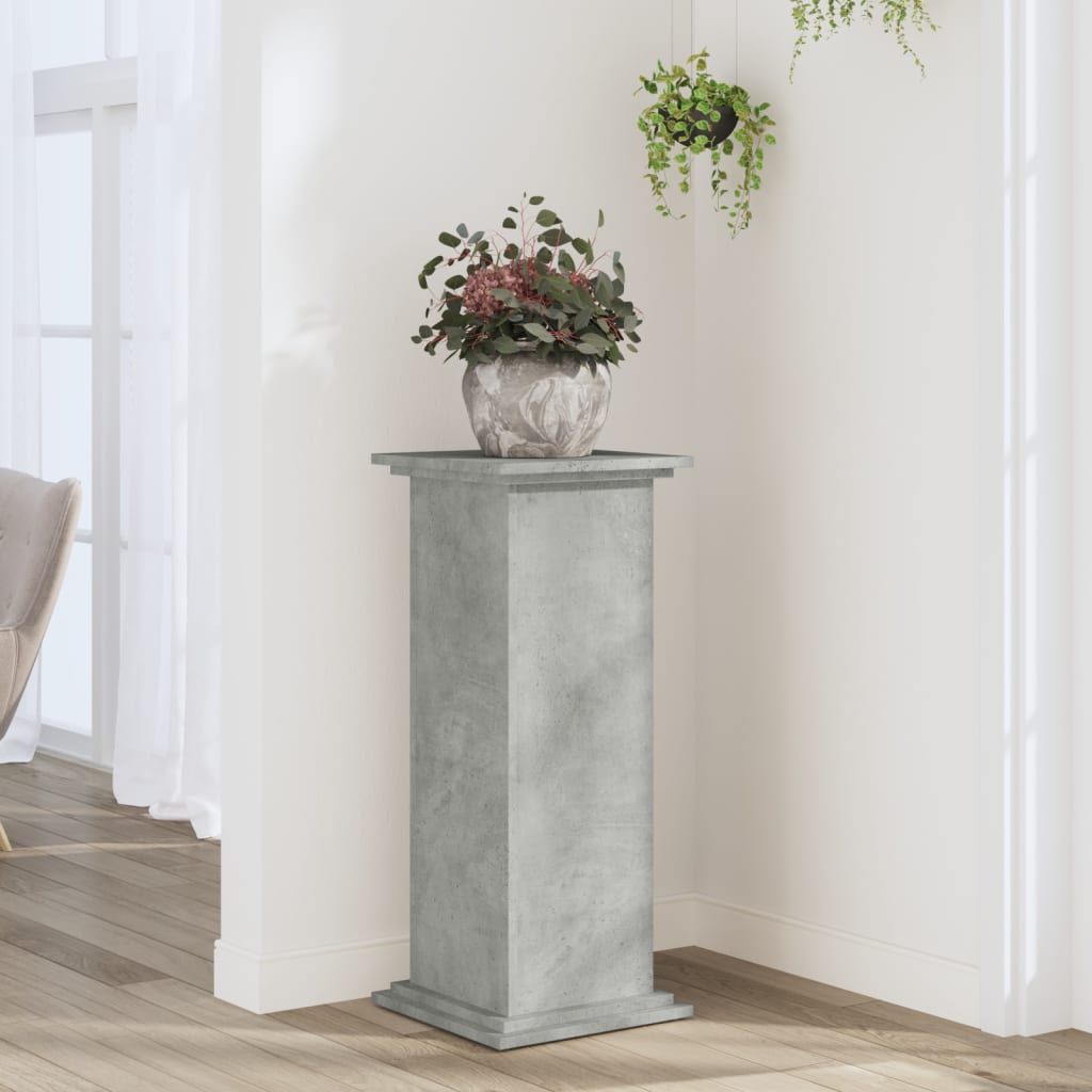 Supporto per Piante Grigio 33x33x80 cm in Legno Multistrato | homemem39