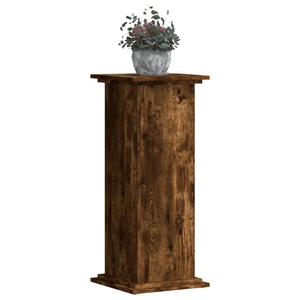 Supporto per Piante Rovere Fumo 33x33x80 cm Legno Multistrato | homemem39