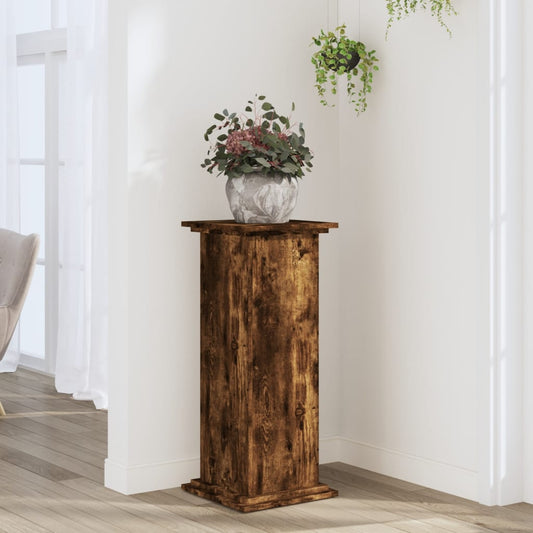 Supporto per Piante Rovere Fumo 33x33x80 cm Legno Multistrato - homemem39