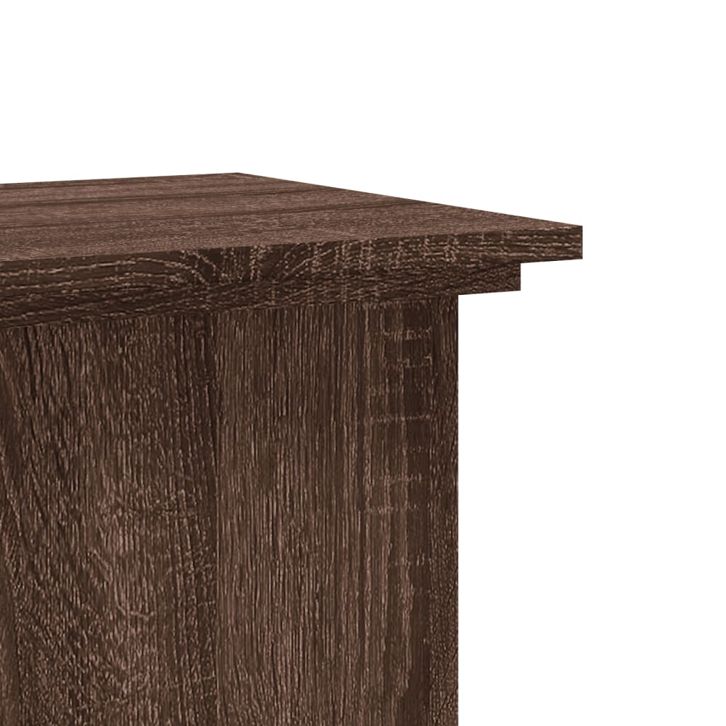 Supporto per Piante Rovere Marrone 33x33x80cm Legno Multistrato - homemem39
