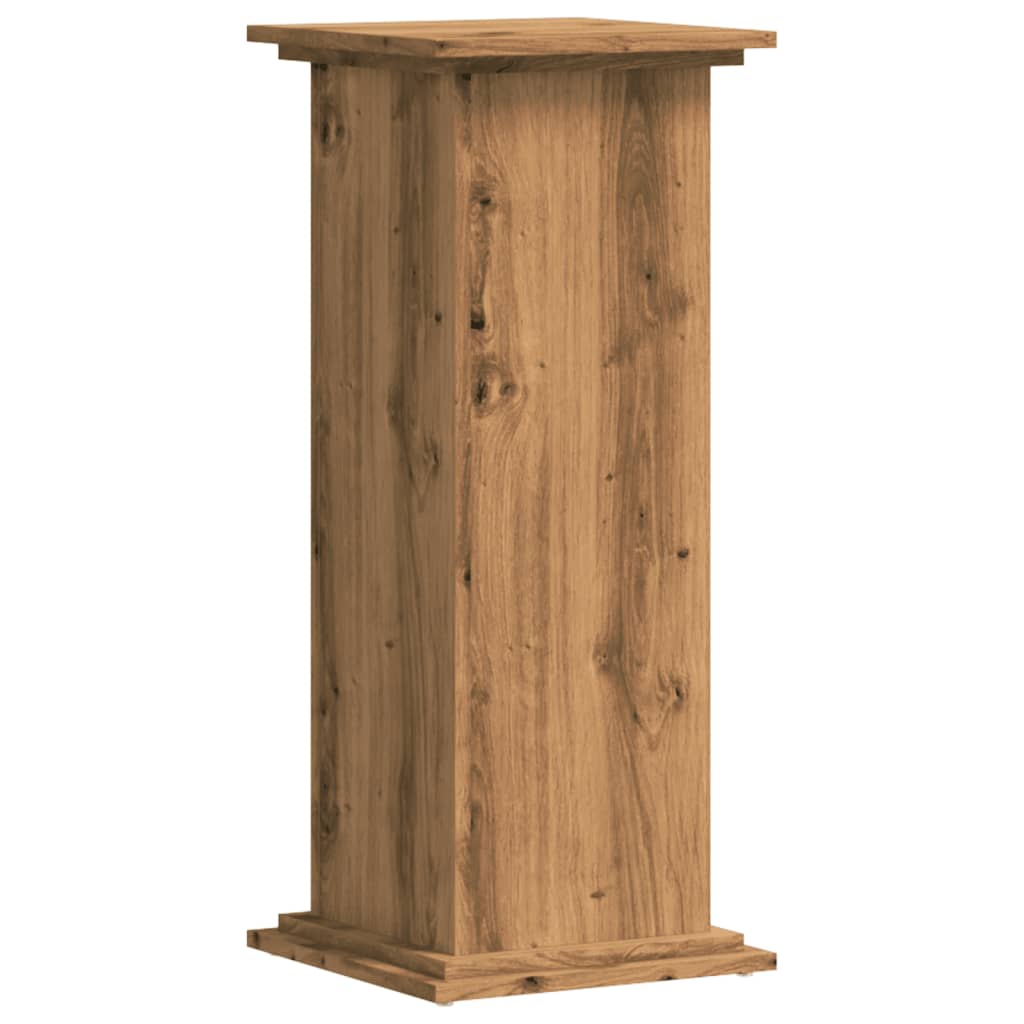 Supporto per Piante Rovere Artigianale 33x33x80 cm Multistrato - homemem39