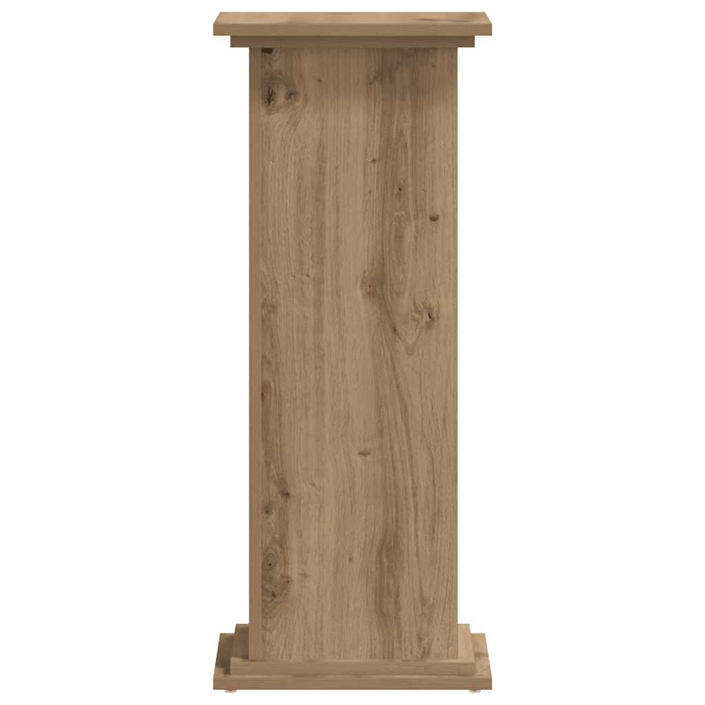 Supporto per Piante Rovere Artigianale 33x33x80 cm Multistrato | homemem39