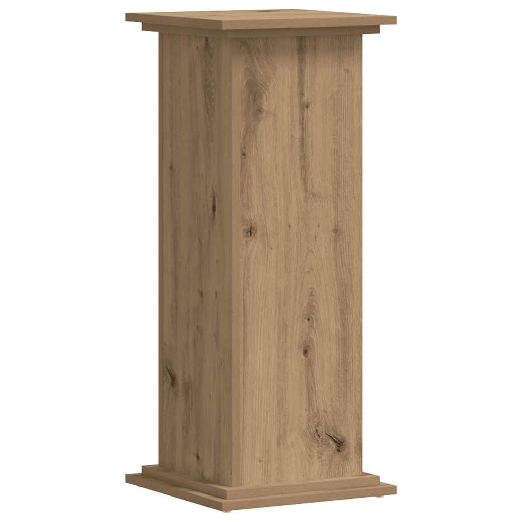 Supporto per Piante Rovere Artigianale 33x33x80 cm Multistrato | homemem39