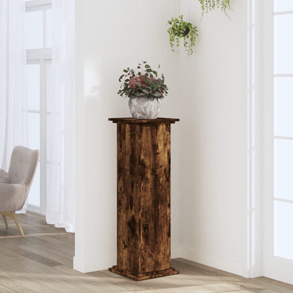 Supporto per Piante Rovere Fumo 33x33x100 cm in Truciolato - homemem39
