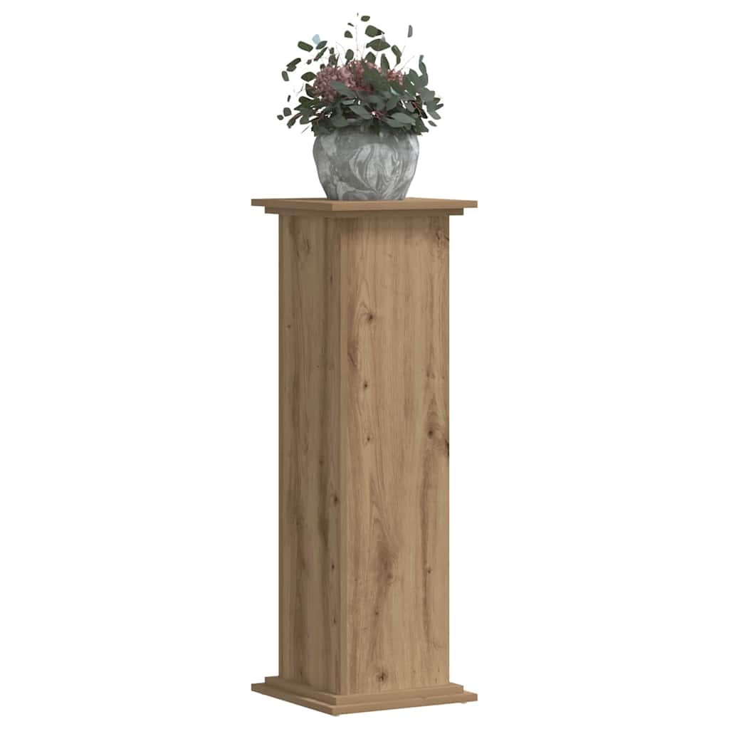 Supporto per Piante Rovere Artigianale 33x33x100 cm Truciolato | homemem39