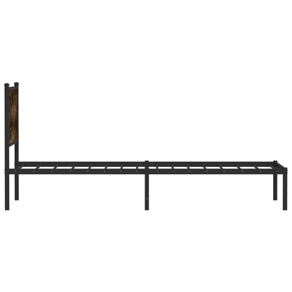 Giroletto senza Materaso in Metallo Rovere Fumo 90x190 cm | homemem39