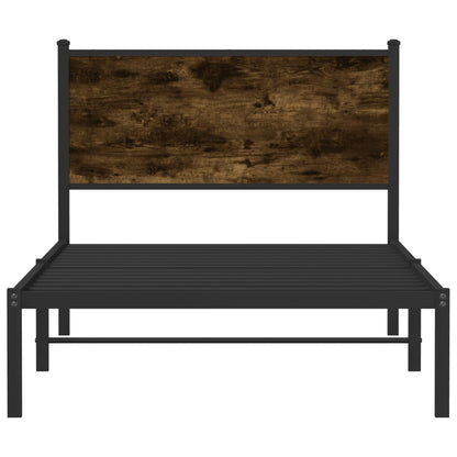 Giroletto senza Materaso in Metallo Rovere Fumo 107x203 cm | homemem39