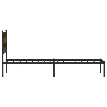 Giroletto senza Materaso in Metallo Rovere Fumo 107x203 cm | homemem39