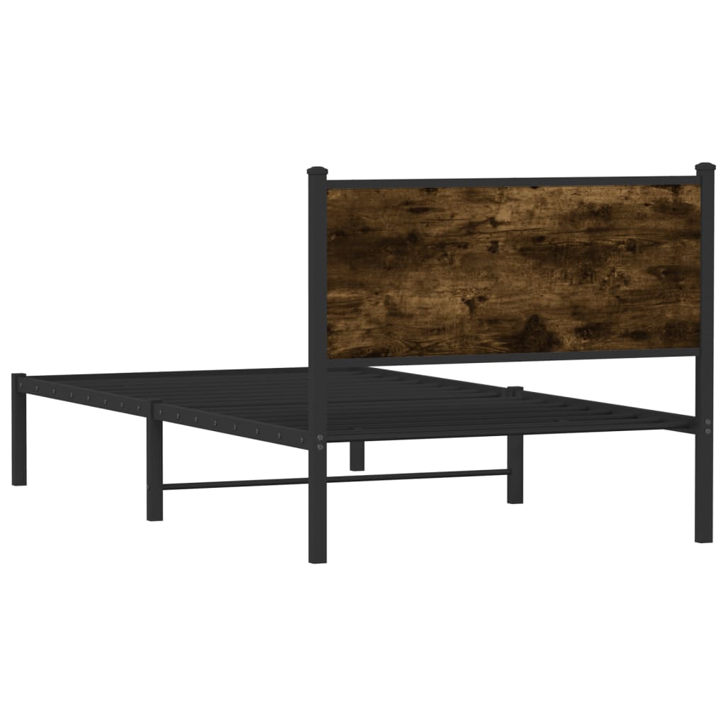Giroletto senza Materaso in Metallo Rovere Fumo 107x203 cm | homemem39