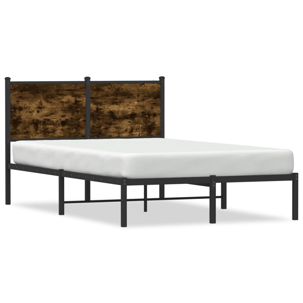 Giroletto senza Materaso in Metallo Rovere Fumo 120x200 cm | homemem39