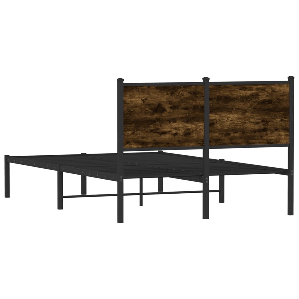 Giroletto senza Materaso in Metallo Rovere Fumo 120x200 cm | homemem39