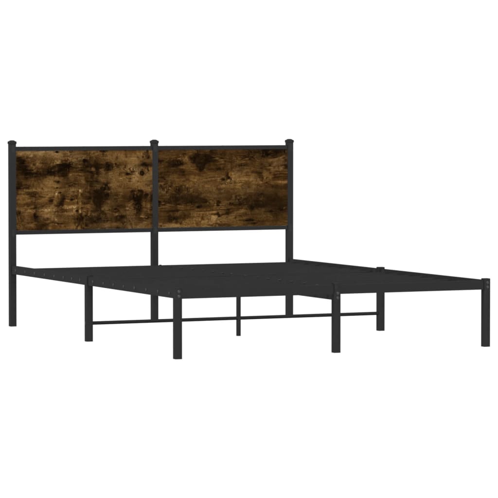 Giroletto senza Materaso in Metallo Rovere Fumo 137x190 cm