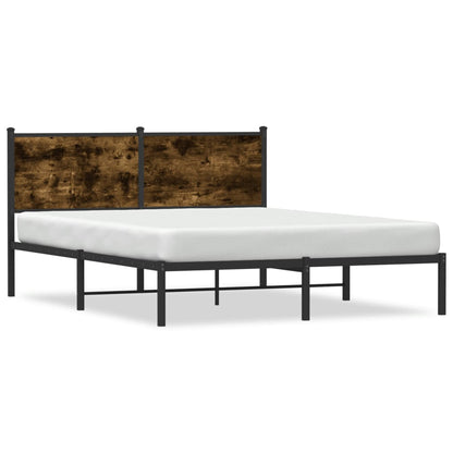 Giroletto senza Materaso in Metallo Rovere Fumo 140x200 cm | homemem39