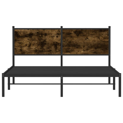 Giroletto senza Materaso in Metallo Rovere Fumo 140x200 cm | homemem39