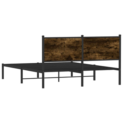 Giroletto senza Materaso in Metallo Rovere Fumo 140x200 cm | homemem39