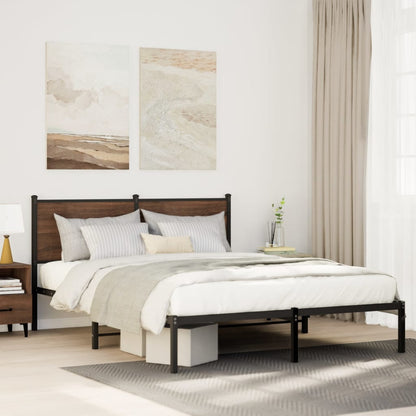 Giroletto senza Materaso in Metallo Rovere Fumo 140x200 cm | homemem39