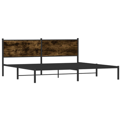 Giroletto senza Materaso in Metallo Rovere Fumo 193x203 cm | homemem39