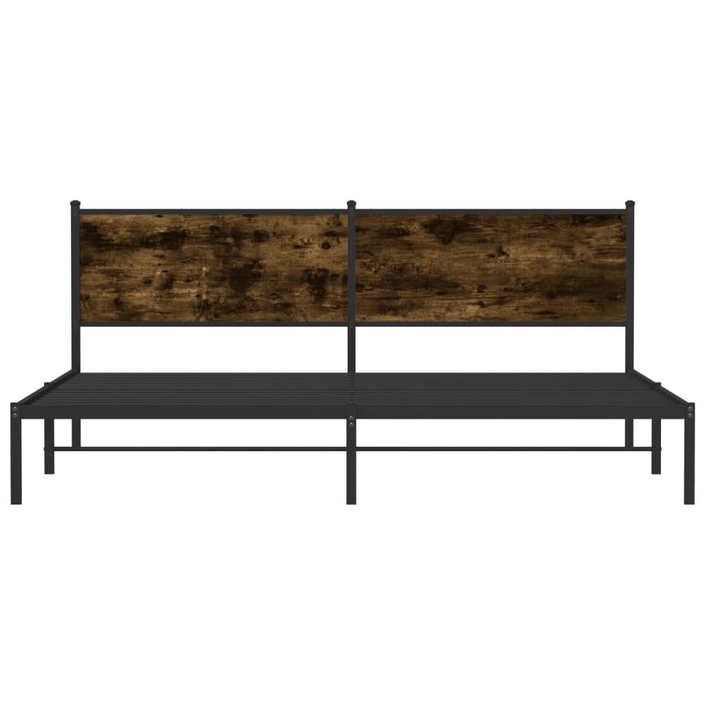 Giroletto senza Materaso in Metallo Rovere Fumo 193x203 cm | homemem39