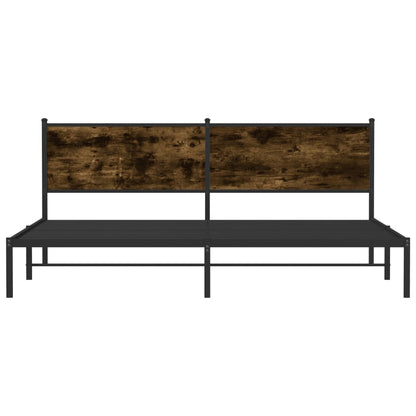 Giroletto senza Materaso in Metallo Rovere Fumo 193x203 cm | homemem39