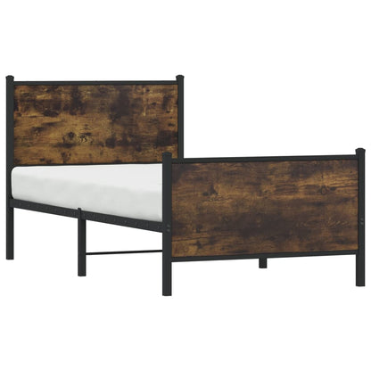 Giroletto senza Materasso in Metallo Rovere Fumo 75x190 cm