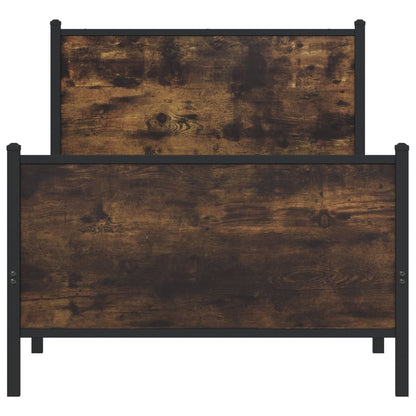 Giroletto senza Materaso in Metallo Rovere Fumo 90x190 cm | homemem39