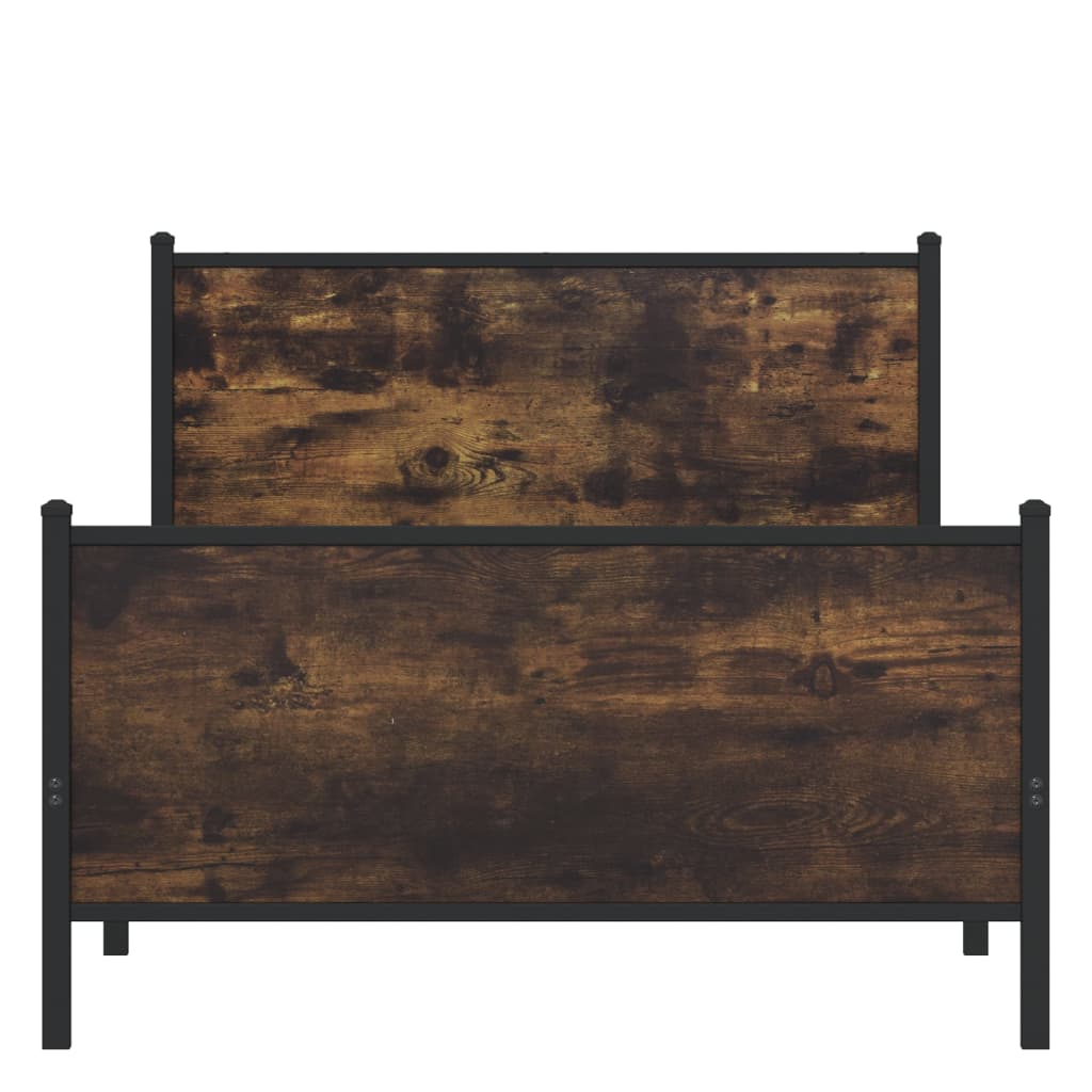 Giroletto senza Materaso in Metallo Rovere Fumo 100x190 cm