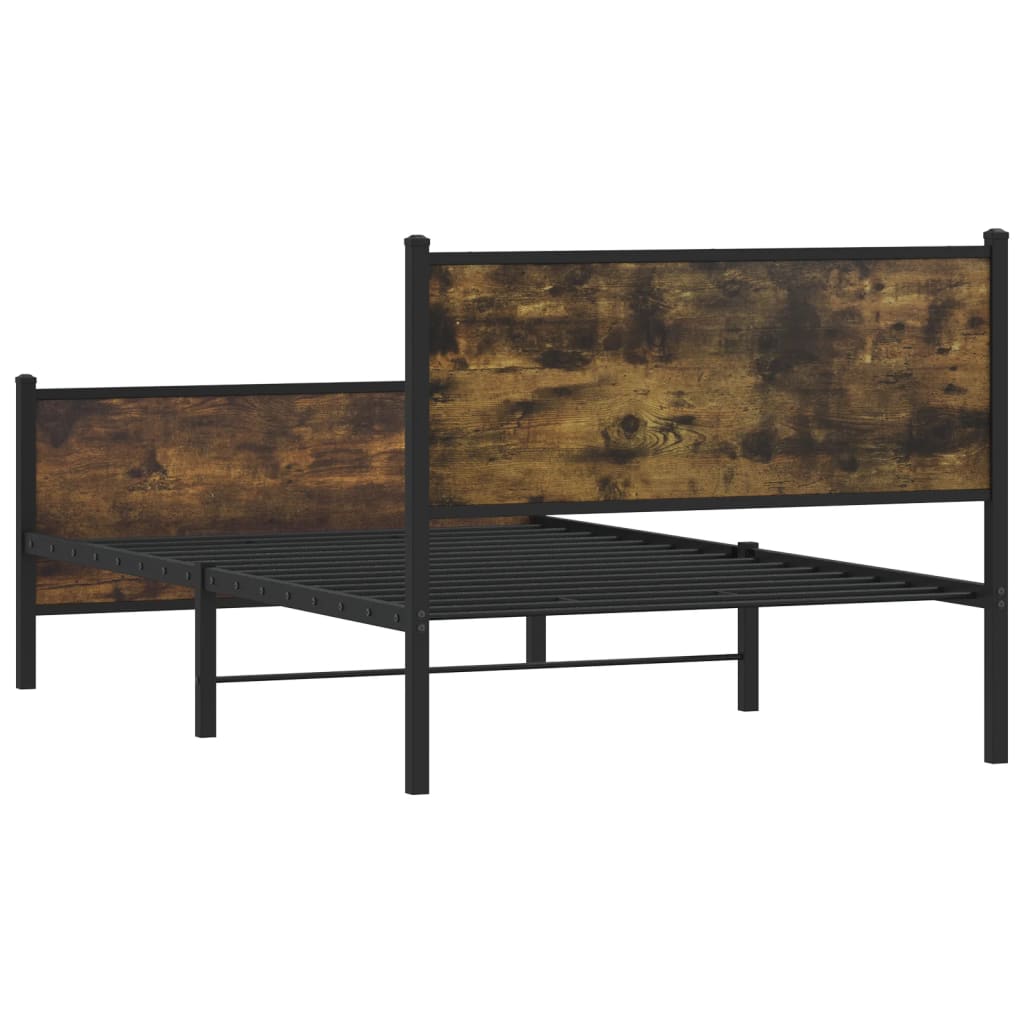 Giroletto senza Materaso in Metallo Rovere Fumo 100x190 cm