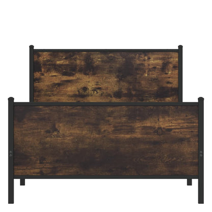 Giroletto senza Materaso in Metallo Rovere Fumo 107x203 cm - homemem39