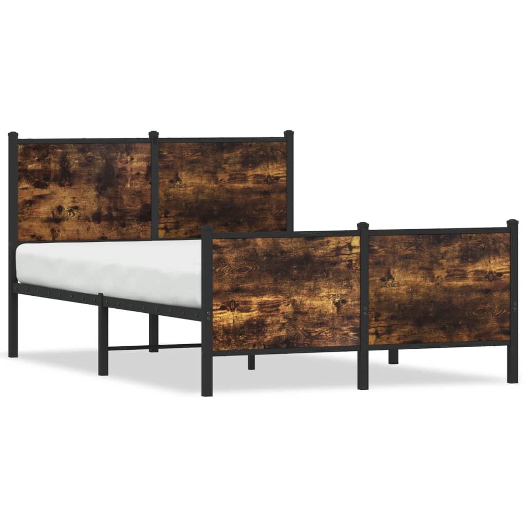Giroletto senza Materasso in Metallo Rovere Fumo 120x190 cm | homemem39