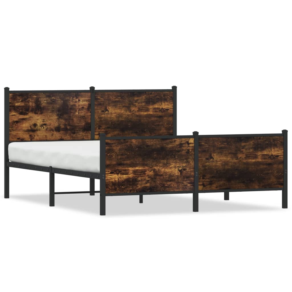 Giroletto senza Materaso in Metallo Rovere Fumo 137x190 cm | homemem39