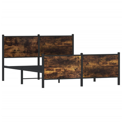 Giroletto senza Materaso in Metallo Rovere Fumo 137x190 cm | homemem39