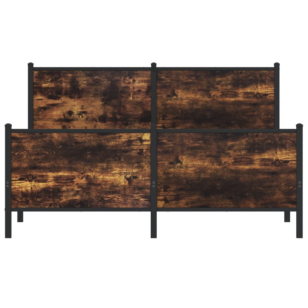 Giroletto senza Materaso in Metallo Rovere Fumo 137x190 cm | homemem39