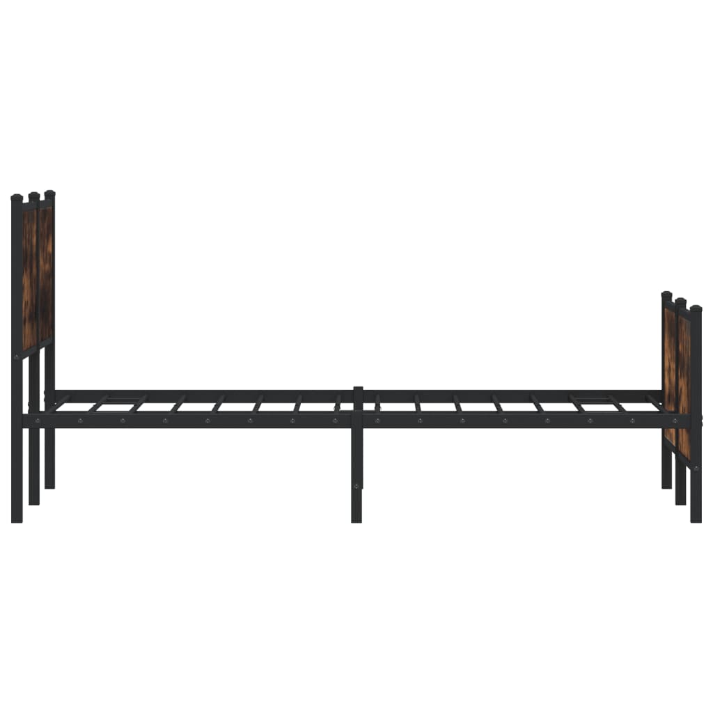 Giroletto senza Materaso in Metallo Rovere Fumo 137x190 cm | homemem39