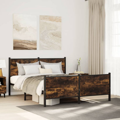 Giroletto senza Materaso in Metallo Rovere Fumo 137x190 cm | homemem39