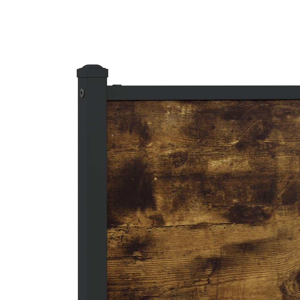 Testiera Rovere Fumo 90 cm in Legno Multistrato e Acciaio - homemem39