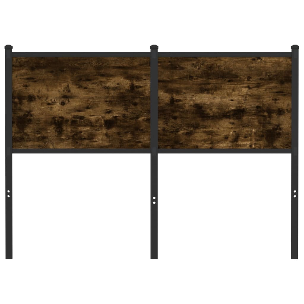 Testiera Rovere Fumo 120 cm in Legno Multistrato e Acciaio