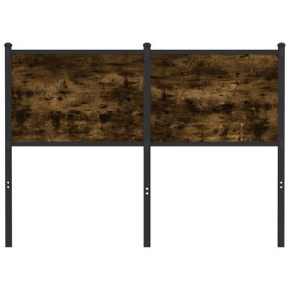 Testiera Rovere Fumo 120 cm in Legno Multistrato e Acciaio - homemem39