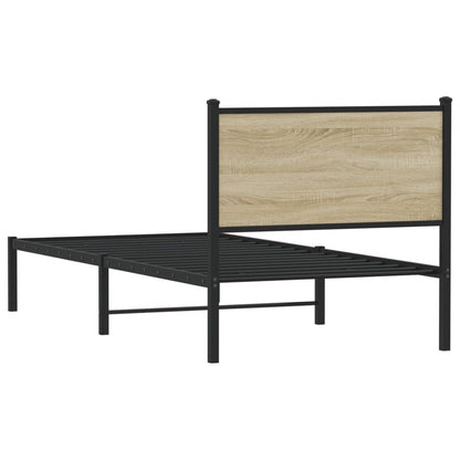 Giroletto senza Materaso in Metallo Rovere Sonoma 75x190 cm | homemem39