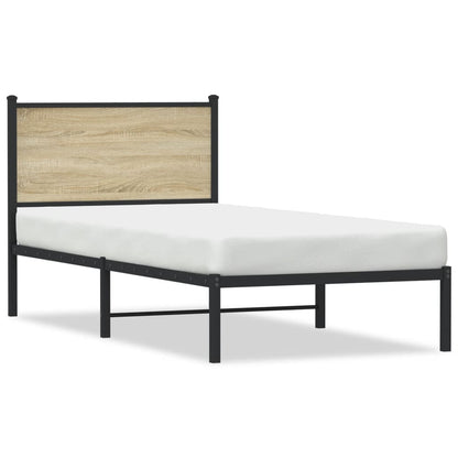 Giroletto senza Materaso in Metallo Rovere Sonoma 80x200 cm | homemem39