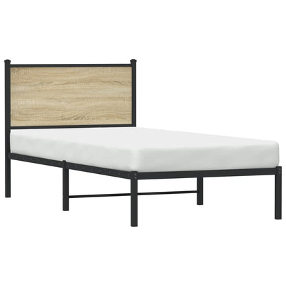Giroletto senza Materaso in Metallo Rovere Sonoma 80x200 cm