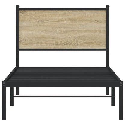 Giroletto senza Materaso in Metallo Rovere Sonoma 80x200 cm | homemem39