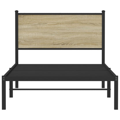 Giroletto senza Materaso in Metallo Rovere Sonoma 100x190 cm